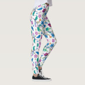 Witte leggings met levendige bloemmotieven (Rechts)