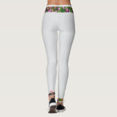 Witte leggings met rozen bloemmotief (Achterkant)