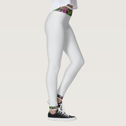 Witte leggings met rozen bloemmotief (Rechts)