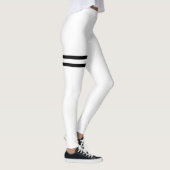 Witte Leggings met zwarte lijnen (Rechts)