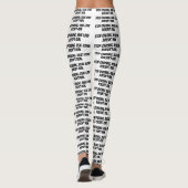 witte leggings "Stop met jagen. Echte liefde is er (Achterkant)