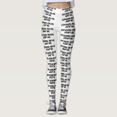 witte leggings "Stop met jagen. Echte liefde is er (Voorkant)