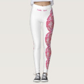 Witte Leggings van de Staat Alabama Camellia (Voorkant)