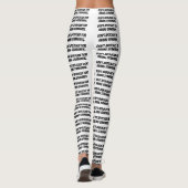 witte leggings "Verontschuldig je niet dat je hebt (Achterkant)