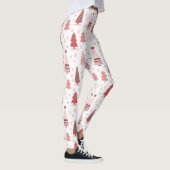 Witte Leggings voor kerstboompatronen (Rechts)