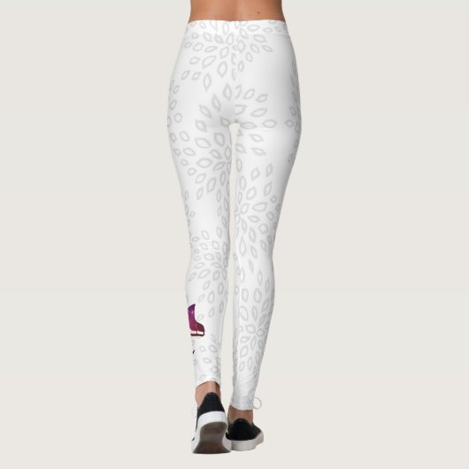 Witte leggings voor schaatsen - Geboren op schaats (Achterkant)