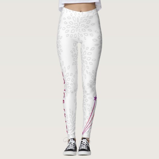 Witte leggings voor schaatsen - Geboren op schaats (Voorkant)