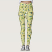 Witte Leggings wijnpatroon (Voorkant)