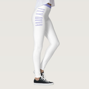 Witte leggings, yoghagenbroek, actieve kleding, vo leggings