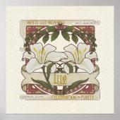 Witte Lelie - Bloem betekent -stijl Poster (Voorkant)