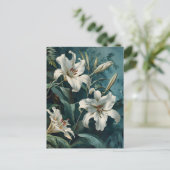 Witte Lelie bloem Briefkaart (Staand voorkant)