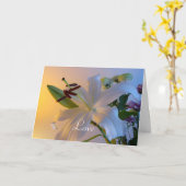 Witte lelie, bloem. kaart (Gele Bloem)