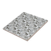 Witte Lelie Bloem Naadloos Patroon Tegeltje (Zijkant)