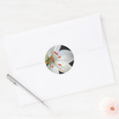 witte lelie bloem ronde sticker (Envelop)