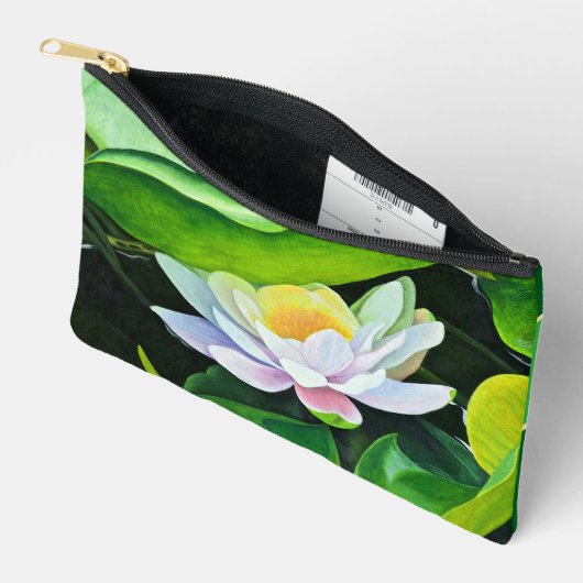 Witte Lelie Bloemen Accessoirezak Etui (Open)