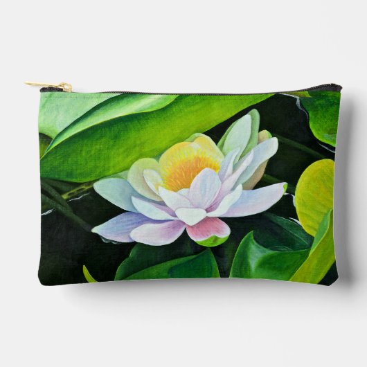 Witte Lelie Bloemen Accessoirezak Etui (Voorkant)