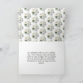 Witte lelie bloemen bruiloft bedankkaart (Binnen)