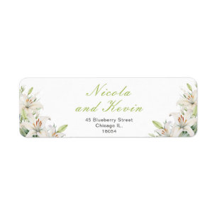 Witte lelie bloemen bruiloft etiket