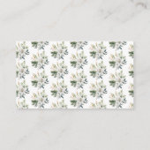 Witte lelie bloemen bruiloft informatiekaartje (Achterkant)