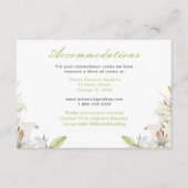 Witte lelie bloemen bruiloft informatiekaartje (Voorkant)