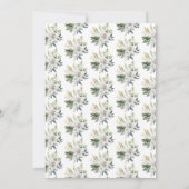 Witte lelie bloemen bruiloft kaart (Achterkant)