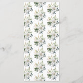 Witte lelie bloemen bruiloft menu (Achterkant)