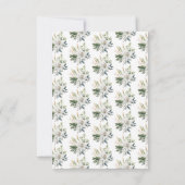 Witte lelie bloemen bruiloft RSVP kaartje (Achterkant)