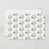 Witte lelie bloemen bruiloft RSVP kaartje (Achterkant)