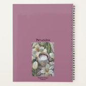 Witte Lelie Bloemen Koffie Quote Roze Dagboek Planner (Achterkant)