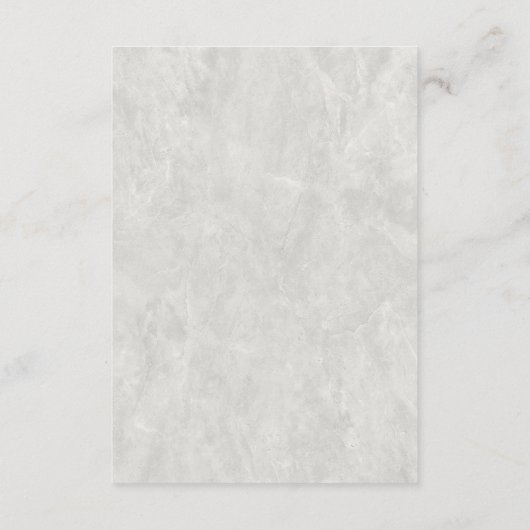 Witte Lelie Bloemen Marmer Bruiloft Details Informatiekaartje (Achterkant)