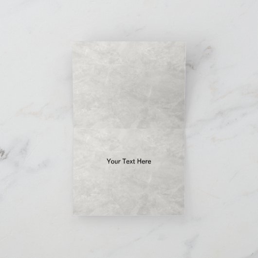 Witte Lelie Bloemen Marmeren Bruiloft Dank u kaart (Binnen)