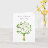 witte lelie boeket denken van u sympathie kaart (Gele Bloem)