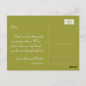 witte lelie bruiloft bedankt briefkaart (Achterkant)