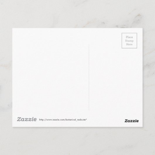 witte lelie (candidum Lilium) door Redouté Briefkaart (Achterkant)