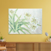 Witte lelie canvas afdruk (Insitu (Woonkamer))