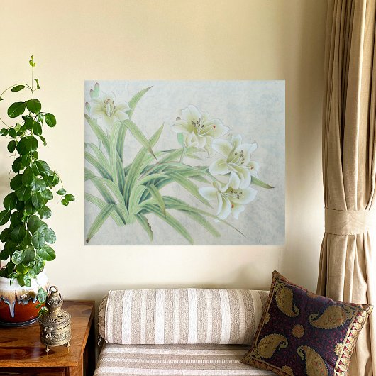 Witte lelie canvas afdruk