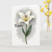 Witte lelie elegante bloem kaart (Gele Bloem)