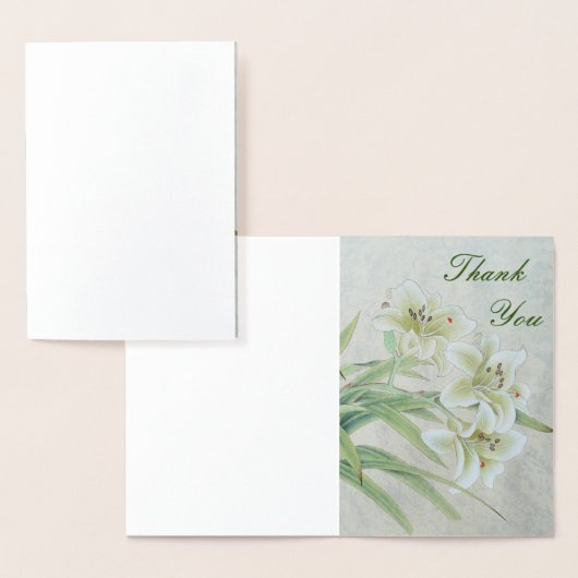 Witte lelie folie kaarten (Display)