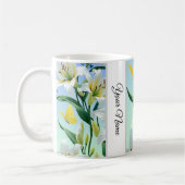 Witte Lelie Gele Vlinder Mok (Links)