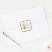 Witte Lelie Herdenkingskaars Sticker (Envelop)