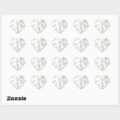 Witte Lelie Illustratie   Hart Sticker (Vel)