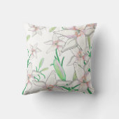 Witte Lelie Illustratie  Kussen (Achterkant)