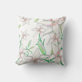 Witte Lelie Illustratie  Kussen (Voorkant)