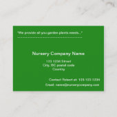 Witte Lelie Kwekerij visitekaartje (Achterkant)