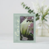 Witte lelie liefde briefkaart (Staand voorkant)