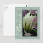 Witte lelie liefde briefkaart (Voorkant / Achterkant)