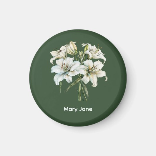 Witte Lelie Magneet (Voorkant)