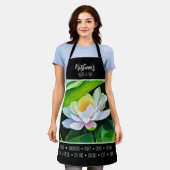 Witte Lelie met groene bladeren, Zakelijk thema, Schort (Gedragen)