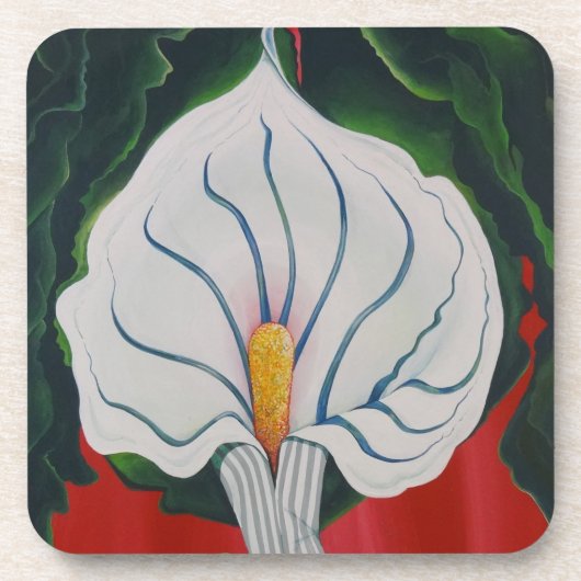 Witte Lelie Onderzetter Set van 6 (Voorkant)