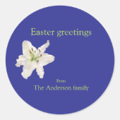 Witte Lelie Paasgroeten waterverf Sticker (Voorkant)